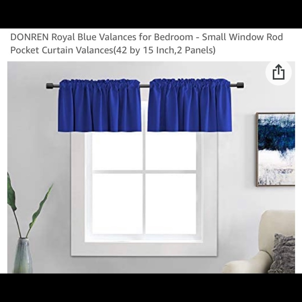 Valences for bedroom. 4 panels each is 42 x 15